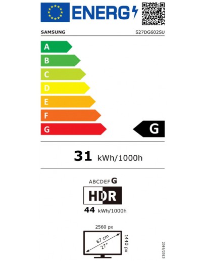 Монитор Samsung 27DG602 27 QD-OLED 2560x1440 360Hz 0.03ms 