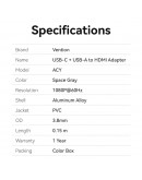Vention адаптер Adapter USB-C/A to HDMI F - ACYHB