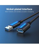 Vention Кабел USB 3.0  Extension AM / AF - 0.5M Black - CBHBD