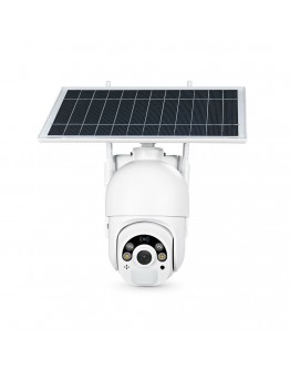 Смарт охранителна камера No brand PST-S20-4GT 2.0Mp, PTZ, 4G, Соларен панел, Външен монтаж, Tuya Smart, Бял - 91034