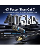 Vention Кабел LAN SFTP Cat.8 Patch Cable - 5.0M Black 40Gbps - IKABJ