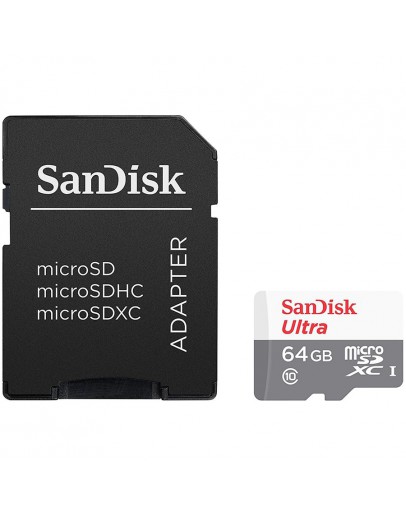SANDISK Ultra microSDXC 64GB + SD Adapter 100MB/s