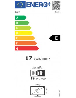 Монитор BenQ EX251, 25” FHD BenQ 220Hz MOBIUZ Gaming Monit