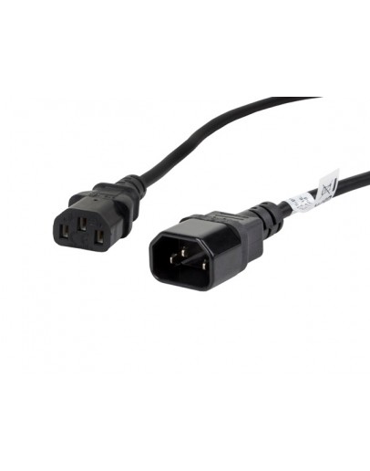 Lanberg extension power supply cable IEC 320 C13 -> C14 1.8m VDE