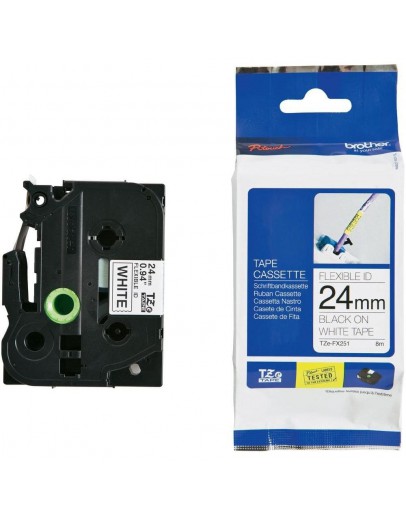 Brother TZe-FX251 Tape Black on White
