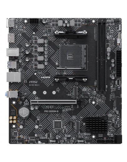 MSI PRO B550M-B, M-ATX, Socket AM4, 2 DIMM, Dual