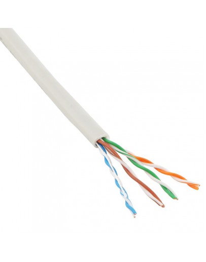 Кабел DeTech Network UTP /LAN, CAT 5 E, Сив, С медно жило, 305m - 18402