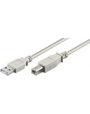 Кабел за принтер DeTech USB A - USB B, High Quality,1.5m - 18054