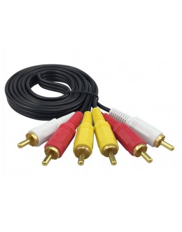 Кабел DeTech 3RCA - 3RCA, High Quality,10m - 18121