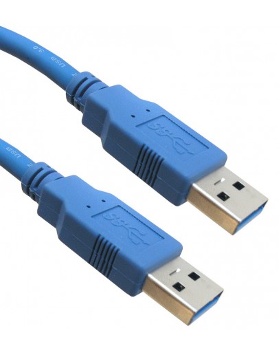 Кабел DeTech USB M / USB M 3.0 1.5m, Син - 18143