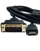 Кабел DeTech HDMI - DVI, 10m, Ферит, Черен, HQ - 18192