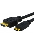 Кабел DeTech HDMI - HDMI mini, 1.5m, Черен -18066