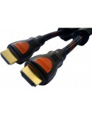 Кабел DeTech HDMI - HDMI M/М, 10m, С оплетка и ферит - 18048