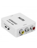 Конвертор, No brand, HDMI към AV (3RCA), Бял - 18301