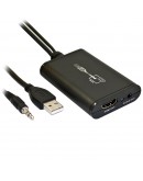 Конвертор, USB към HDMI, С Audio, Черен - 18304