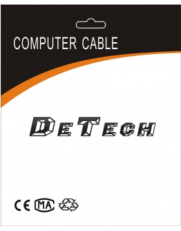 Кабел, DeTech, HDMI - HDMI M/М, 1.8m, Без ферит, Черен - 18306