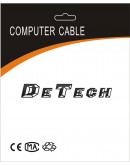 Захранващ кабел DeTech, За лаптоп, CEE 7/7 - IEC C5, High Quality, 3.0m - 18317