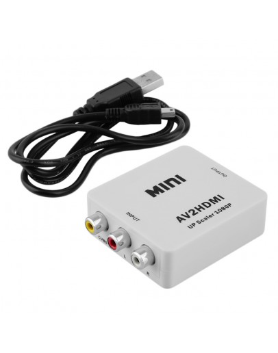 Конвертор No brand AV към HDMI, Бял - 18257