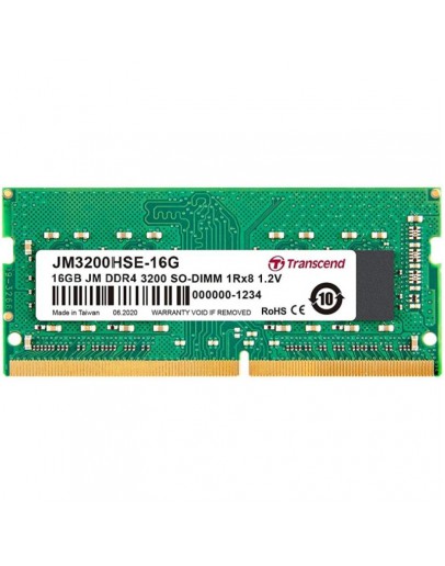 Transcend 16GB JM DDR4 3200Mhz SO-DIMM 1Rx8 2Gx8 C