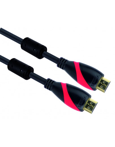 VCom Кабел HDMI M / M Ultra HD 4k2k Gold +2 Ferrite v1.4 ethernet 3D - CG525D-3m