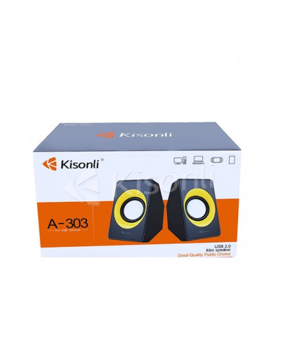 Тонколони, Kisonli, A-303, 2x3W, USB, Различни цветове - 22086