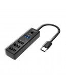 USB хъб Earldom ET-HUB08, Type-C, 4 Порта,, Черен - 40171