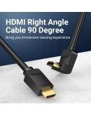 Vention Кабел HDMI Right Angle 90 Degree v2.0 M / M 4K/60Hz Gold - 2M Black - AARBH