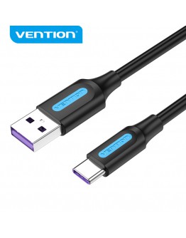 Vention Кабел USB 3.1 Type-C / USB 2.0 AM - 0.5M Black 5A Fast Charge - CORBD