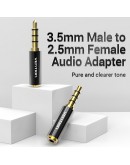 Vention адаптер Adapter Audio 3.5mm M / 2.5mm F  Black Metal - BFBB0