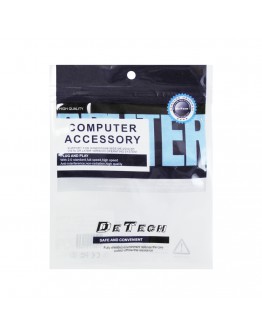 Кабел DeTech HDMI - VGA, 1.8m, Flat, с аудио кабел -18229