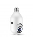 Смарт охранителна камера No brand PST-F1-3MP, 3.0Mp, PTZ, За фасунга E27, Wi-Fi, Tuya Smart, Бял - 91029