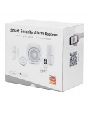 Смарт алармена система No brand PST-H3, 5в1, Wi-Fi, Tuya Smart, Бял - 91011