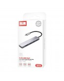 Докинг станция Earldom ET-W18, Type-C към 3xUSB 3.0, SD, MicroSD, HDMI, Сив - 40232