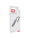 USB хъб Earldom ET-HUB10, Type-C, 3 Порта, USB 3.0, Сив - 40217