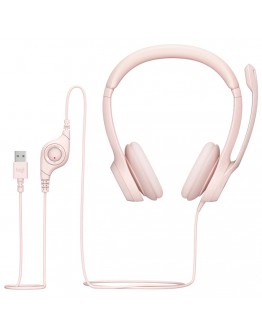 Logitech H390 USB Computer Headset - ROSE - USB - 