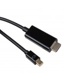 VCom Кабел Mini Display Port M / HDMI M 4K 2160p - CG615L-1.8m-4K Black