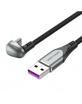 Vention Кабел USB 3.1 Type-C / USB 2.0 AM - 0.5M Black U-Shaped, Aluminum Alloy 5A - COHHD