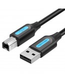 Vention Кабел USB 2.0 A Male to B Male, Black 1m - COQBF