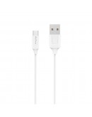 Мрежово зарядно устройство DeTech DE-32QCM, 18W, С Micro USB кабел, 2 x USB F, QC, Бял - 40325