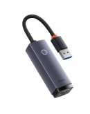 Мрежов адаптер Baseus Lite, USB към RJ45, 1000Mbps, Сив - 40392