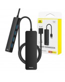 USB хъб Baseus UltraJoy, 4 Порта, USB към 4xUSB 3.0, 1.0m, Черен - 12075