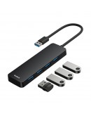 USB хъб Baseus UltraJoy, 4 Порта, USB към 4xUSB 3.0, 0.15m, Черен - 12073