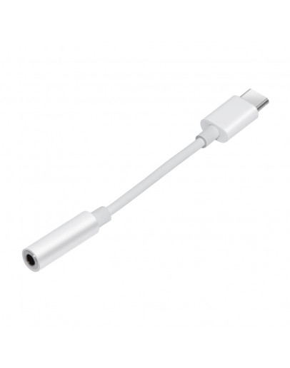 Makki преходник Adapter Type-C M to 3.5mm audio jack 4P F, White - MAKKI-CBL-C-AUDIO-WH