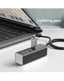 USB хъб Earldom ET-HUB14, USB 2.0, 4 Порта, Черен - 12067