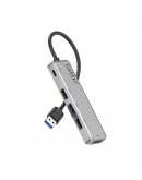 USB хъб Earldom ET-HUB12, USB 2.0, 5 Порта, Сив - 12069