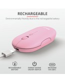 TRUST Puck Wireless & BT Rechargeable Mouse Pink