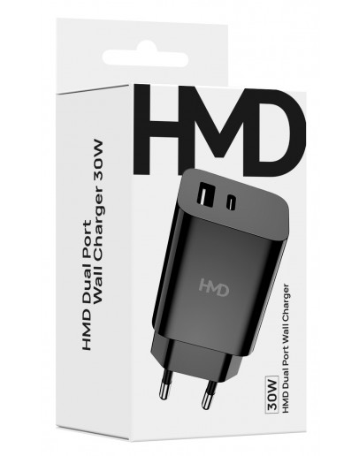 HMD DUAL PORT WALL CHARGER 30W