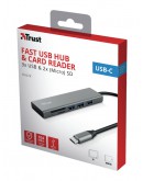 TRUST Halyx Fast USB-C Hub & Card Reader