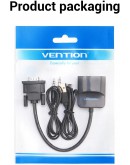 Vention адаптер Adapter VGA to HDMI with sound - Active converter with AUX-in and Micro USB power - ACNBB