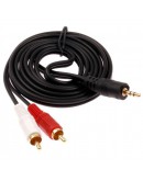 Аудио кабел DeTech 3.5 - 2RCA , High Quality, 5m -18072